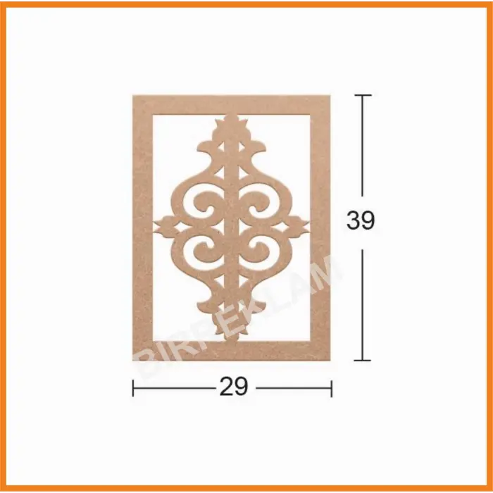 Boyanabilir Dekoratif Desen Duvar Dekorasyonu 39x29 cm mdl7