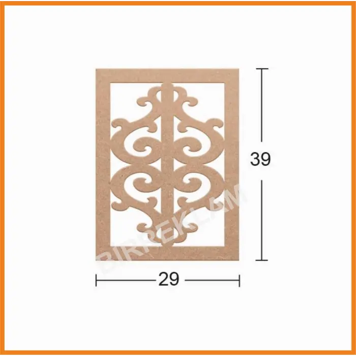 Boyanabilir Dekoratif Desen Duvar Dekorasyonu 39x29 cm mdl9