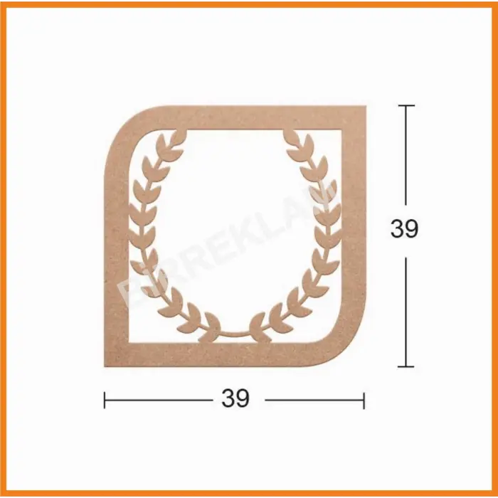 Boyanabilir Dekoratif Desen Duvar Dekorasyonu 39x39 cm mdl12