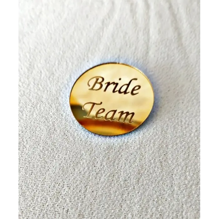 Bride Team Yazılı Gold Pleksi
