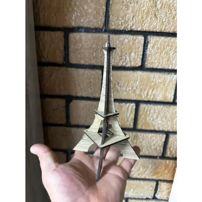 Dekoratif Ahşap Eyfel Kulesi Maketi Lazer Kesim