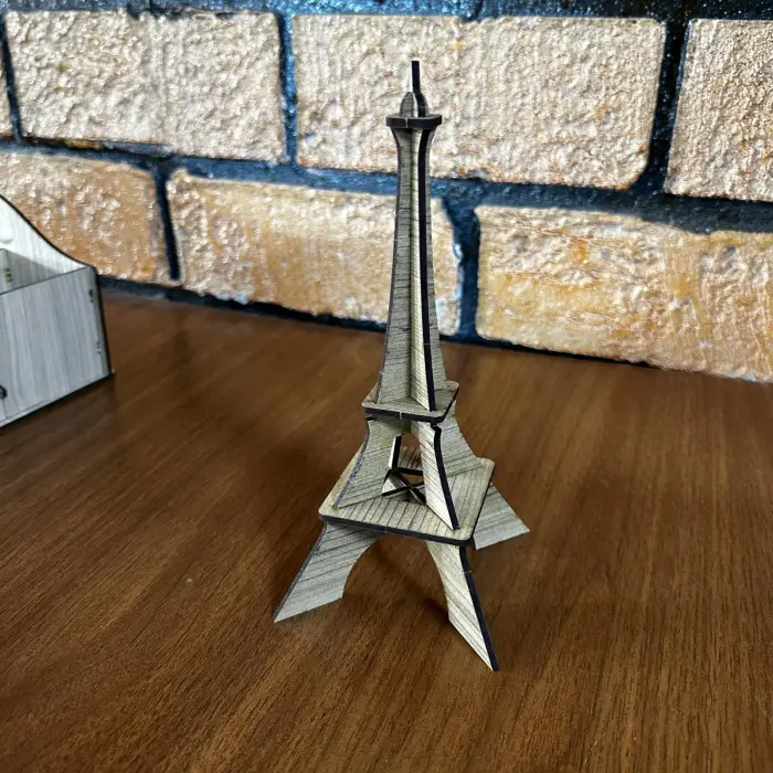 Dekoratif Ahşap Eyfel Kulesi Maketi Lazer Kesim