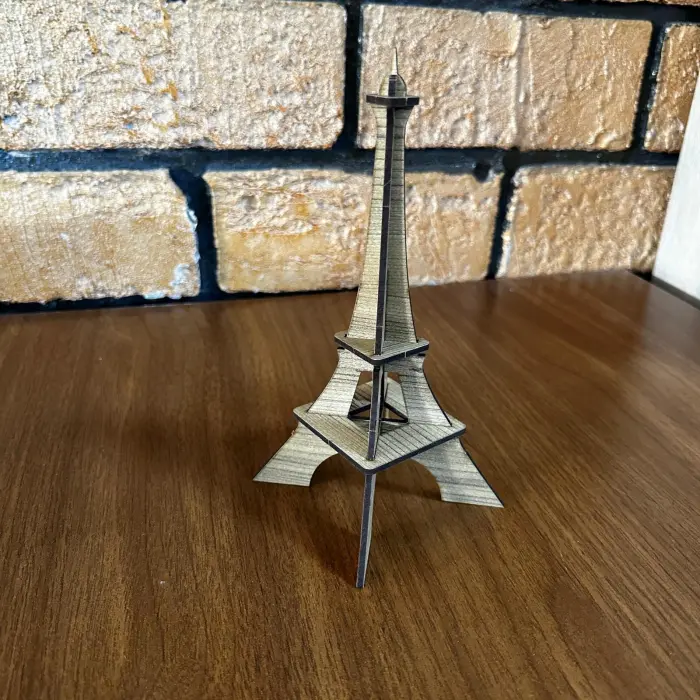 Dekoratif Ahşap Eyfel Kulesi Maketi Lazer Kesim