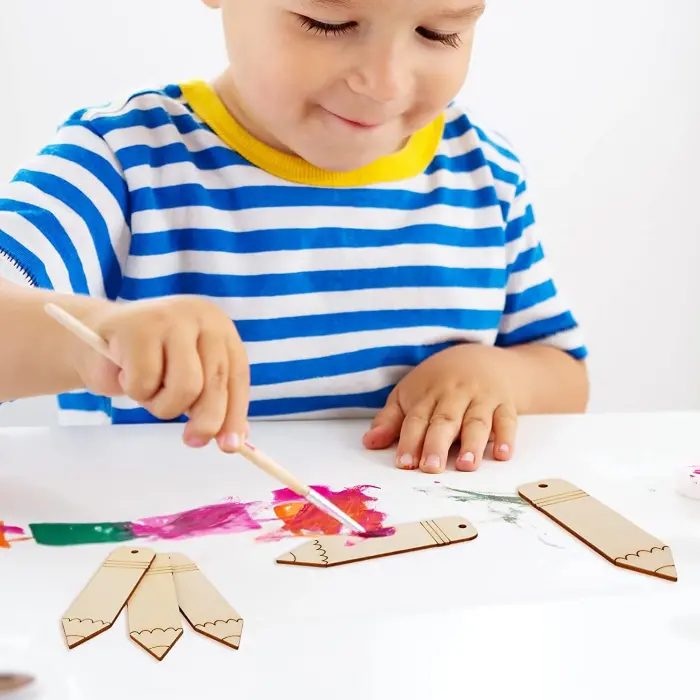 Kalem Figürlü Dekoratif El Sanatı Boyanabilir 100 Adet DİY