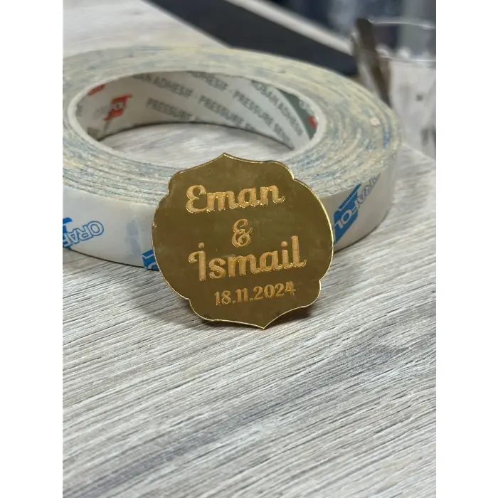 Özel Tasarım Gold & Gümüş Pleksi Düğün Nişan Söz Hediyelikleri