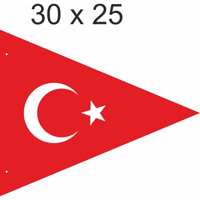 Pleksi Türk Bayrağı Üçgen 30x25