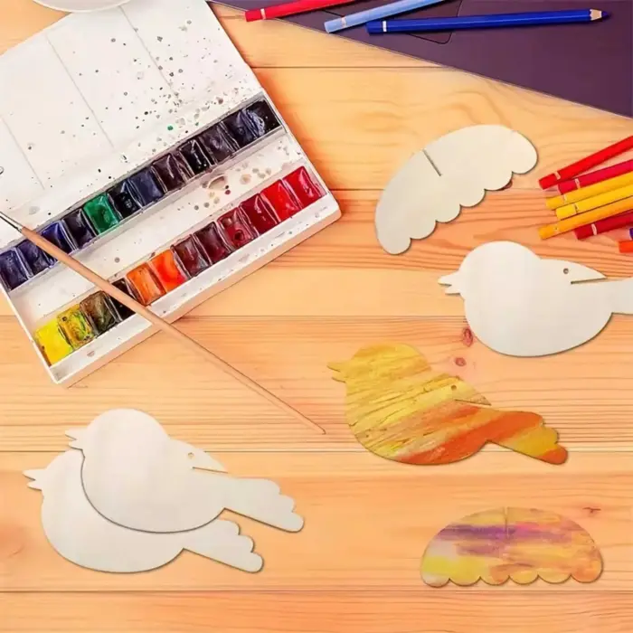 Sevimli Kuş Ahşap Etkinlik Boyama Okul Aktivite Sanat 1 Adet