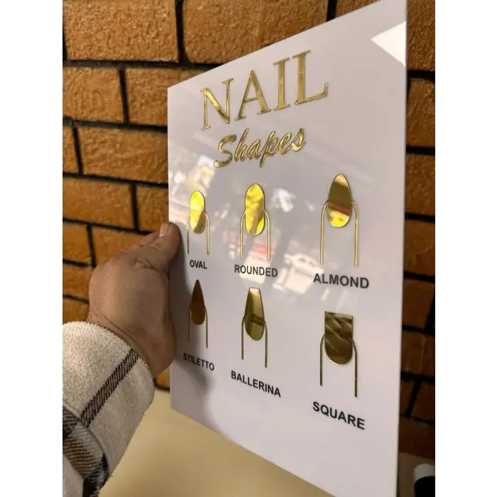 Tırnak Kartelası Pleksi Nail Art Shapes