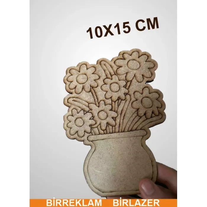 Vazolu Çiçek Ahşap Boyama Okul Diy Etkinlik Aktivite Sanat