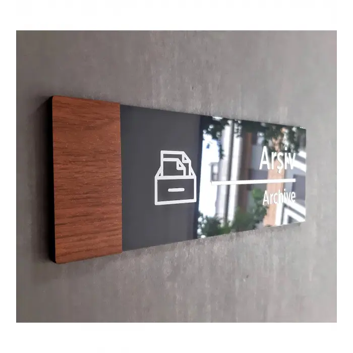 Wooden Seri Yönlendirme Tabela Levha