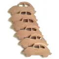 6lı Mini Araba Seti Boyanabilir Ham 3 Mm Mdf