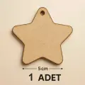 Ahşap Yıldız 5 Cm Boyanabilir 1 Adet