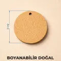8 Cm Yuvarlak Supla Magnet Tahtası 3 mm Naturel Ham Boyanabilir Ahşap