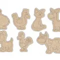 Ahşap 7 li Set Hayvanlar Boyama Eğitici Montessori Çocuk Gelişim Oyuncağı