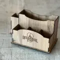 Ahşap Cafe Restoran Oteller için Masa Üstü Peçetelik Logolu