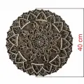 Ahşap Dekoratif Floral Mandala Duvar Dekorasyonu (40 cm)