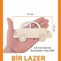 Araba Dekorlu Ahşap Boyama Okul Diy Etkinlik Aktivite Sanat