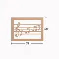 Boyanabilir Ahşap Müzik Notaları Dekorlu Duvar Dekorasyonu