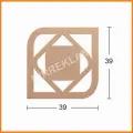 Boyanabilir Dekoratif Desen Duvar Dekorasyonu 39x29 cm mdl11