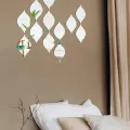 Dekoratif Su Damlası Ayna Pleksi Gümüş Aynalı Duvar Dekoru (6x10cm) 12li Paket