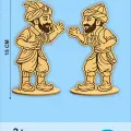 Hacivat & Karagöz Ahşap Etkinlik Boyama Standlı