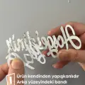 Hoşgeldiniz Pleksi Etiket 1 mm gold & gümüş