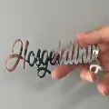 Hoşgeldiniz Pleksi Etiket 1 mm gold & gümüş