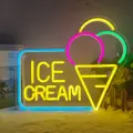 İce Cream Neon Led Dondurma Tabelası