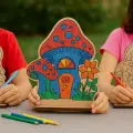 Mantar Ev Boyama Aktivite Sanat Okul Öncesi Anaokulu Kreş Etkinlik