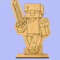 Minecraft Temalı Ahşap Boyama