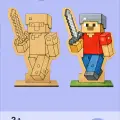 Minecraft Temalı Ahşap Boyama