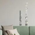 Pleksi Süs Akrilik Ayna Gümüş Motif Desenli Duvar Tavan Süsü Ev Dekorasyonu mdl2