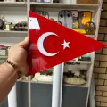 Pleksi Türk Bayrağı Üçgen 30x25