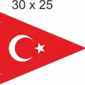 Pleksi Türk Bayrağı Üçgen 30x25