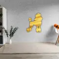 poodle köpek Silüeti Gold Gümüş Pleksi