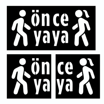 Önce Yaya Boyama Şablonu 3 mm Ham MDF