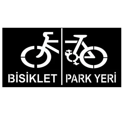 Bisiklet Park Yeri Boyama Şablonu 3 mm Ham MDF 100x200 cm