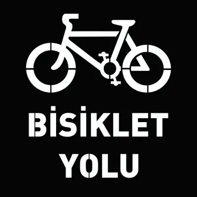 Bisiklet Yolu Boyama Şablonu 3 mm Ham MDF
