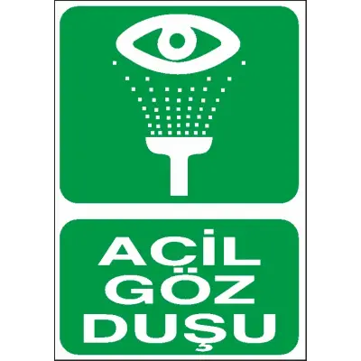 Acil Göz Duşu İş Güvenliği Levhası