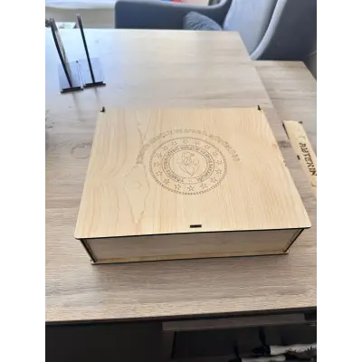 Ahşap Kutu Lazer Kesim 25x21x7 cm Demonte