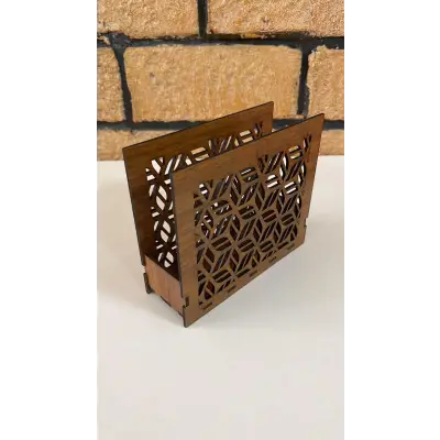 Ahşap Mutfak Peçeteliği 15x13 cm