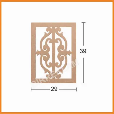 Boyanabilir Dekoratif Desen Duvar Dekorasyonu 39x29 cm mdl4