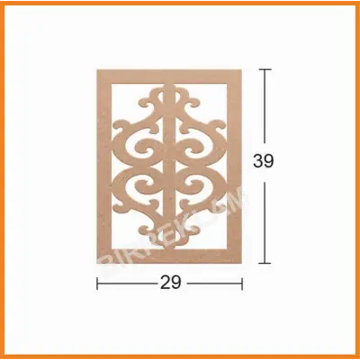 Boyanabilir Dekoratif Desen Duvar Dekorasyonu 39x29 cm mdl9