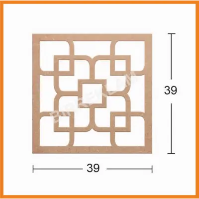Boyanabilir Dekoratif Desen Duvar Dekorasyonu 39x39 cm mdl18