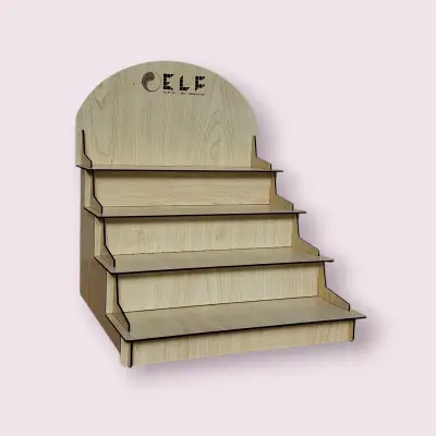 Dekoratif Ahşap Ürün Teşhir Standı 45x30 MDL5