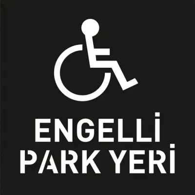 Engelli Park Yeri Boyama Şablonu 3 mm Ham MDF
