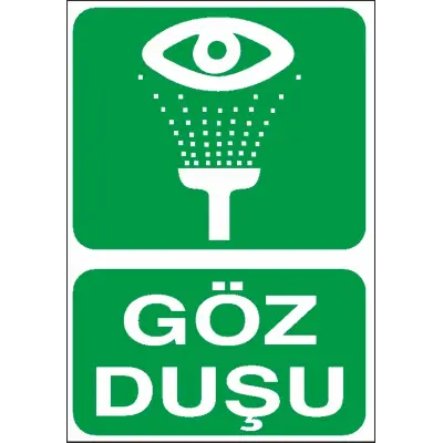 Göz Duşu İş Güvenliği Levhası
