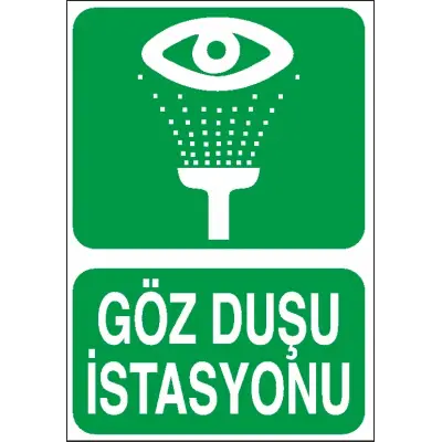 Göz Duşu İstasyonu İş Güvenliği Levhası