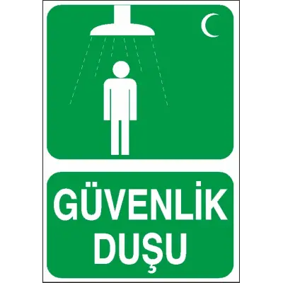 Güvenlik Duşu İş Güvenliği Levhası