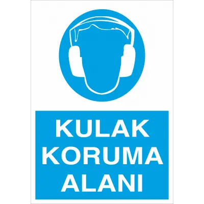 Kulak Koruma Alanı İş Güvenliği Levhası